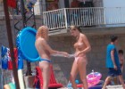 Topless beauties caught on the beach by perv voyeur